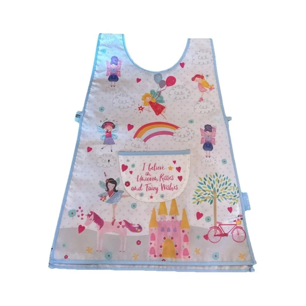 Floss & Rock Fairy Unicorn Tabard Reversible Kids Apron Wipe Clean Painting Bake